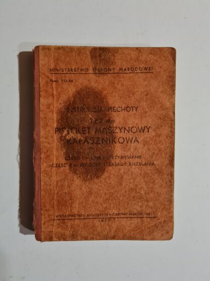Książka Instrukcja piechoty 7,62 Pistolet Maszynowy Kałasznikowa