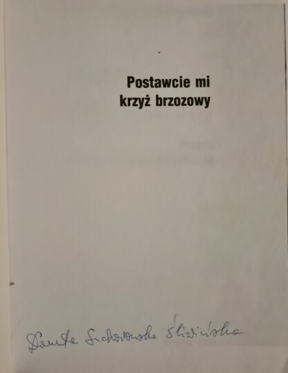 Autograf Danuta Suchorowska-Śliwińska
